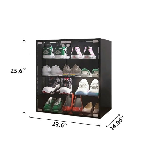 Luxury Style Shoe Cabinet With Glass Door