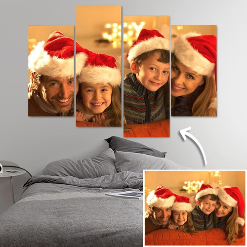 Personalized Frameless Canvas Set – 4-Piece Modern Wall Décor