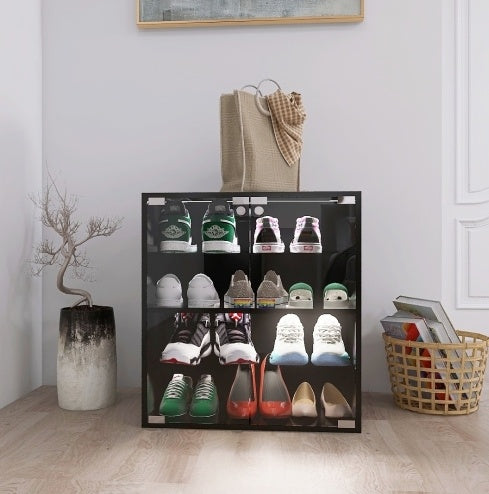 Luxury Style Shoe Cabinet With Glass Door