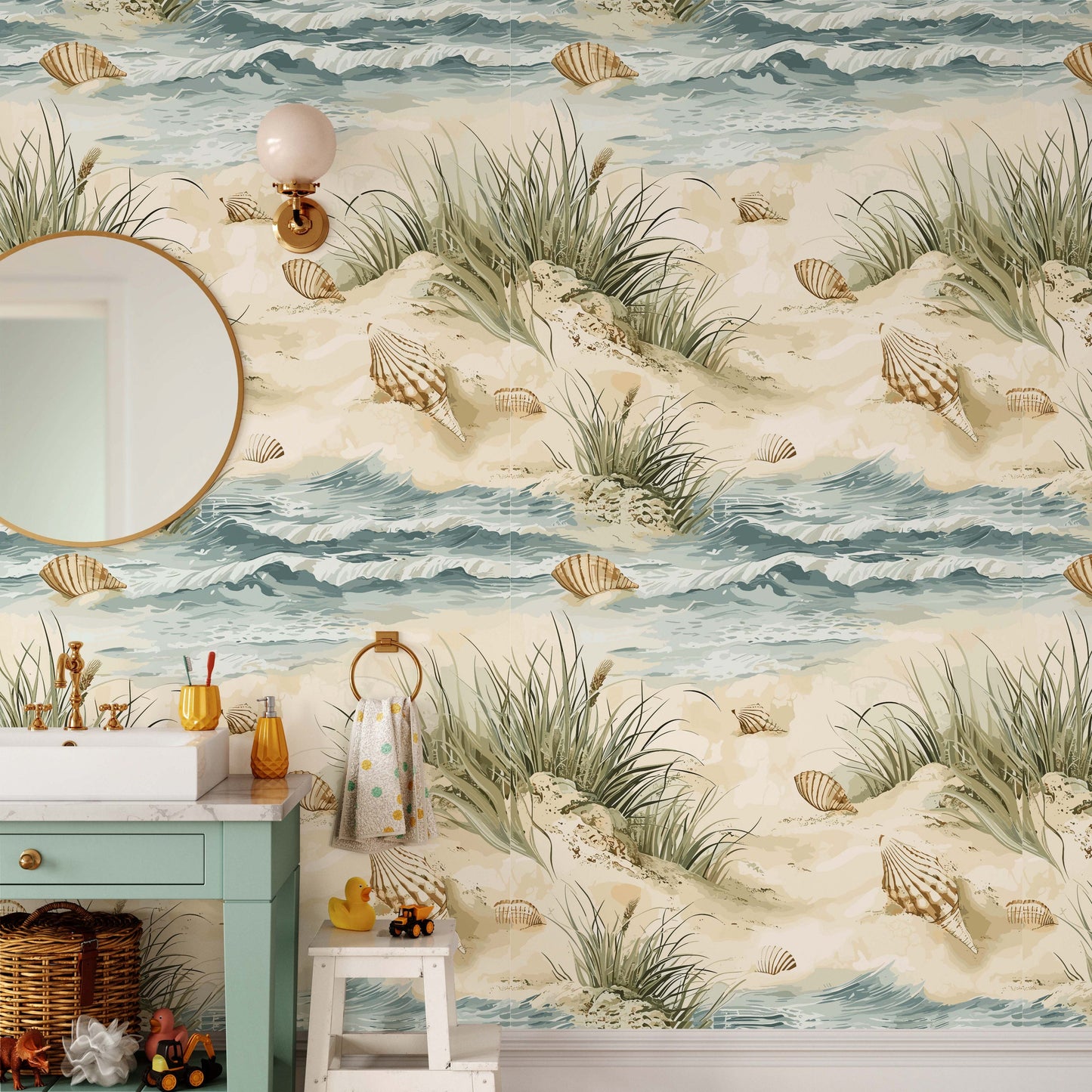 Coastal Escape Peel & Stick luxury Wallpaper