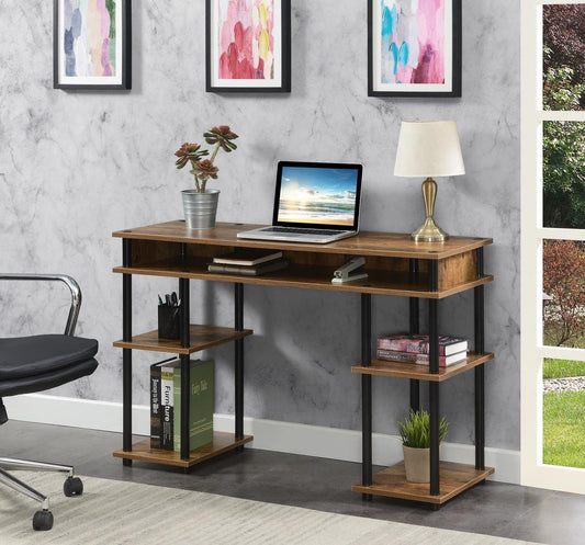 Barnwood Student Desk with Shelves