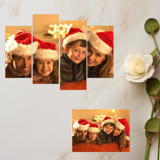 Personalized Frameless Canvas Set – 4-Piece Modern Wall Décor